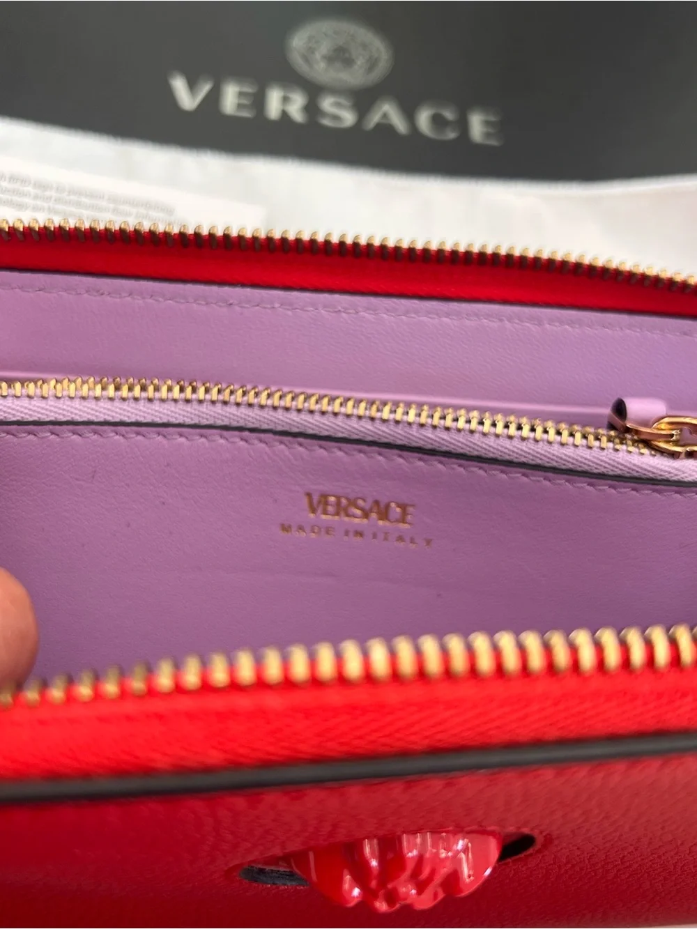 Versace zip around